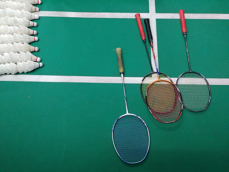 racquets and shuttles